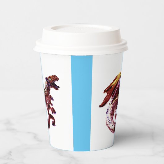 Fantasy Ruby Red Dragon Pappbecher (Links)