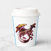 Fantasy Ruby Red Dragon Pappbecher (Rückseite)
