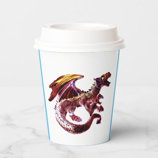 Fantasy Ruby Red Dragon Pappbecher (Rückseite)