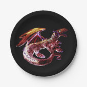 Fantasy Ruby Red Dragon Pappteller (Vorderseite)