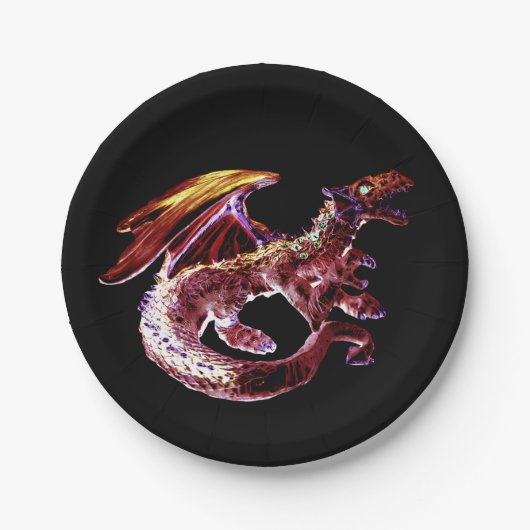 Fantasy Ruby Red Dragon Pappteller (Vorderseite)