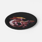 Fantasy Ruby Red Dragon Pappteller (Schrägansicht)