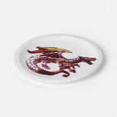 Fantasy Ruby Red Dragon Pappteller (Schrägansicht)