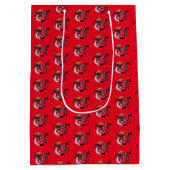 Fantasy Ruby Red Dragon Red Red Mittlere Geschenktüte (Rückseite)