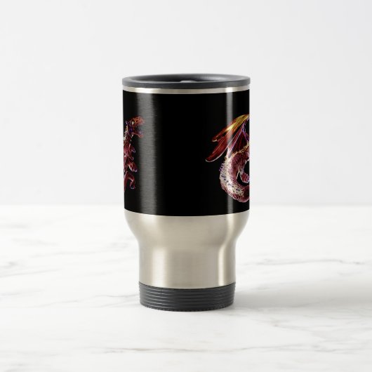 Fantasy Ruby Red Dragon Reisebecher (Mittel)