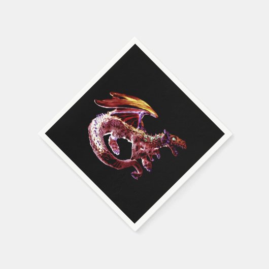 Fantasy Ruby Red Dragon x 50 Serviette (Ecke)