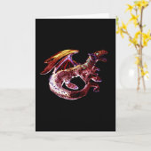 Fantasy Ruby Reds Dragon Card Karte (Gelbe Blume)