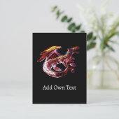 Fantasy Ruby Reds Dragon Feiertagspostkarte (Stehend Vorderseite)