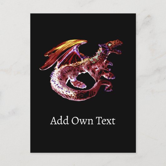 Fantasy Ruby Reds Dragon Feiertagspostkarte (Vorderseite)