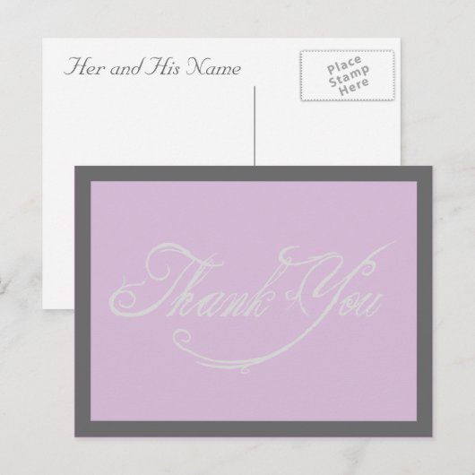 Fantasy Rustic Wedding Danke Postcards Postkarte (Vorne/Hinten)