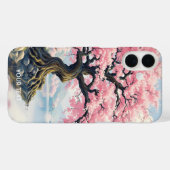 Fantasy Sakura Tempel Lake Case-Mate iPhone Hülle (Rückseite (Horizontal))