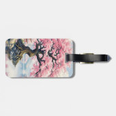 Fantasy Sakura Tempel Lake Gepäckanhänger (Rückseite horizontal)