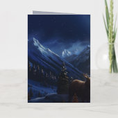 Fantasy Santa Old Nick Weihnachtskarte Dankeskarte (Rückseite)