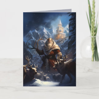 Fantasy Santa Old Nick Weihnachtskarte Dankeskarte