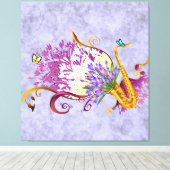 Fantasy Saxophone Music 3 Panel Leinwanddruck (Insitu (Holzboden))