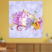 Fantasy Saxophone Music 3 Panel Leinwanddruck (Insitu (Wohnzimmer))