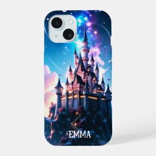 Fantasy-Schloss benutzerdefinierter Name iPhone 15 Hülle
