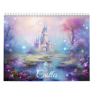 Fantasy-Schlösser im abstrakten Stil Kalender
