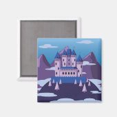 Fantasy-Schlossmagnet Magnet (Vorderseite/Rückseite)
