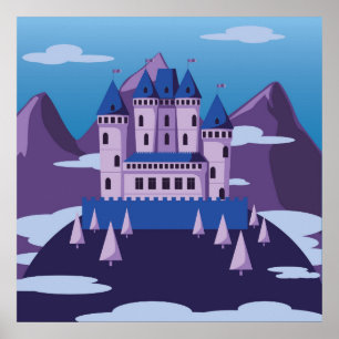 Fantasy-Schlossplakat Poster