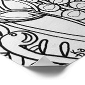 Fantasy-Schmetterling, Blume-Farbposter 16" x24" Poster (Ecke)
