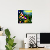 Fantasy Schmetterlingsreise Poster (Heimbüro)