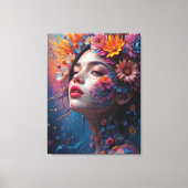 Fantasy Schöne Blume Faicess Prinzessin Leinwanddruck (Vorderseite)