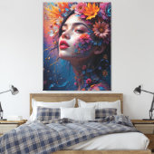 Fantasy Schöne Blume Faicess Prinzessin Leinwanddruck (Insitu (Schlafzimmer))