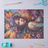 Fantasy Schöne Blume Fairy Decoupage Seidenpapier (Basteln)