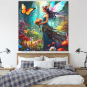 Fantasy Schöne Blumengarten Leinwanddruck (Insitu (Schlafzimmer))