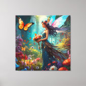 Fantasy Schöne Blumengarten Leinwanddruck (Vorderseite)