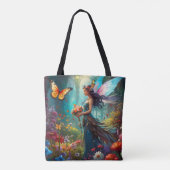Fantasy Schöne Blumengarten Tasche (Rückseite)