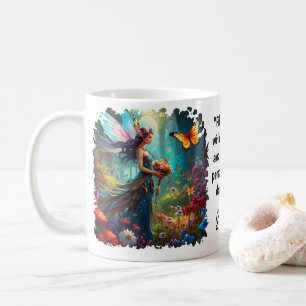 Fantasy Schöne Butterfly Faidgarten Zitat Kaffeetasse