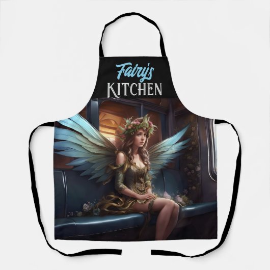 Fantasy Schöne Faia auf dem Zug Schürze (Vorderseite)
