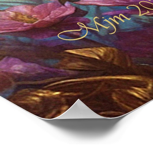 Fantasy Schöne Lila Blume Fairy Poster (Ecke)