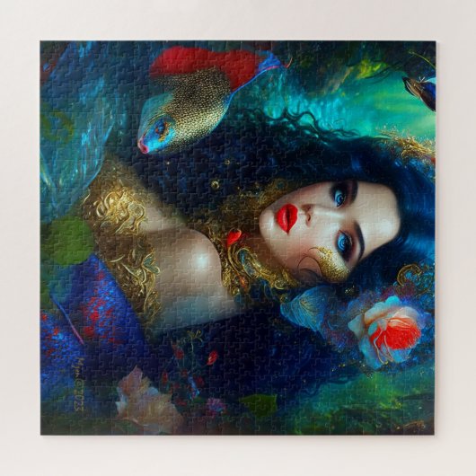 Fantasy Schöne Meerjungfrau 1 Puzzle (Horizontal)