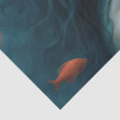 Fantasy Schöne Meerjungfrau Prinzessin Decoupage Seidenpapier (Detail)