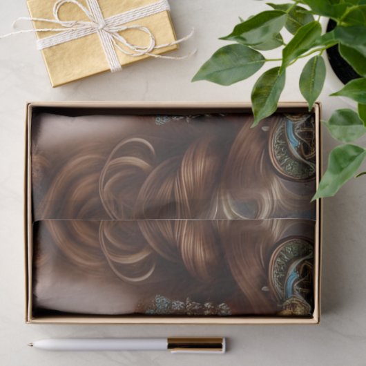 Fantasy Schöne Meerjungfrau Prinzessin Decoupage Seidenpapier (Geschenk)