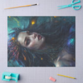 Fantasy Schöne Meerjungfrau Prinzessin Decoupage Seidenpapier (Basteln)