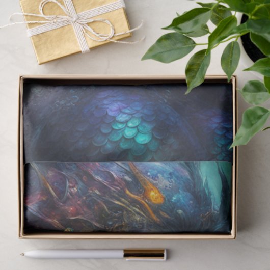 Fantasy Schöne Meerjungfrau Prinzessin Decoupage Seidenpapier (Geschenk)