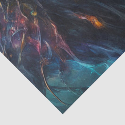 Fantasy Schöne Meerjungfrau Prinzessin Decoupage Seidenpapier (Detail)