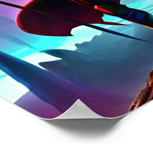 Fantasy Science Fiction Cat Warrior Digital Art Po Poster (Ecke)