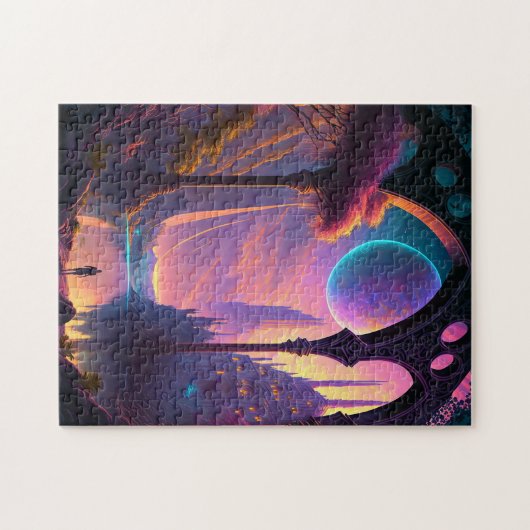 Fantasy Science Fiction Landschaft Puzzle (Horizontal)