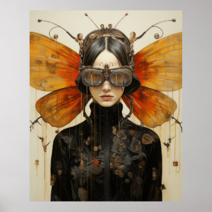 Fantasy Scifi Insect Frau Poster