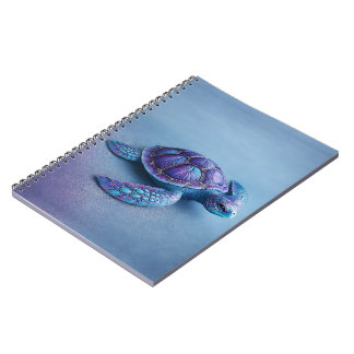 Fantasy Sea Turtle in Blue & Purple, Peaceful  Notizblock