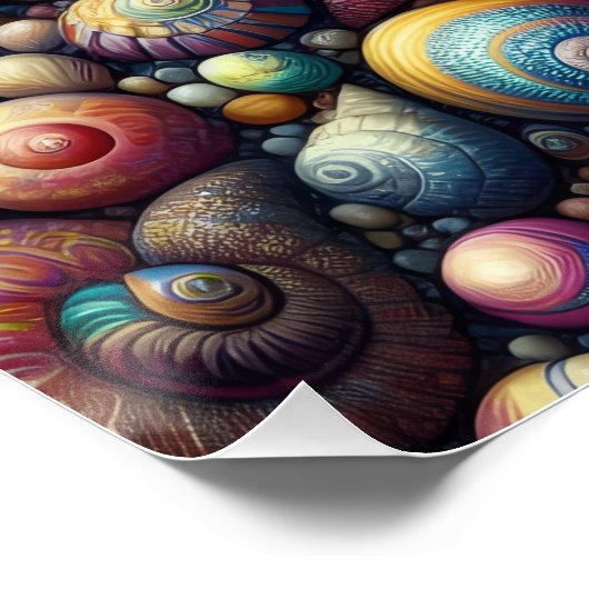 Fantasy seashore Glossy Poster (Ecke)