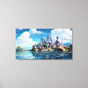 Fantasy Seaside Kingdom Leinwanddruck
