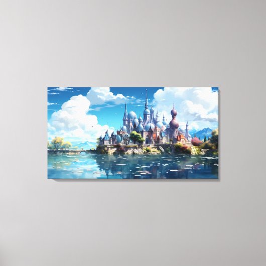 Fantasy Seaside Kingdom Leinwanddruck (Vorderseite)