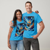Fantasy Segelschiff im Space T-Shirt (Unisex)