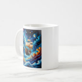 Fantasy Segelschiff im Space T-Shirt Kaffeetasse (Vorderseite Links)